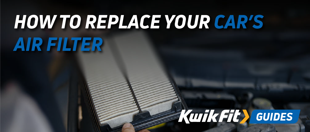 Air filter under a bonnet